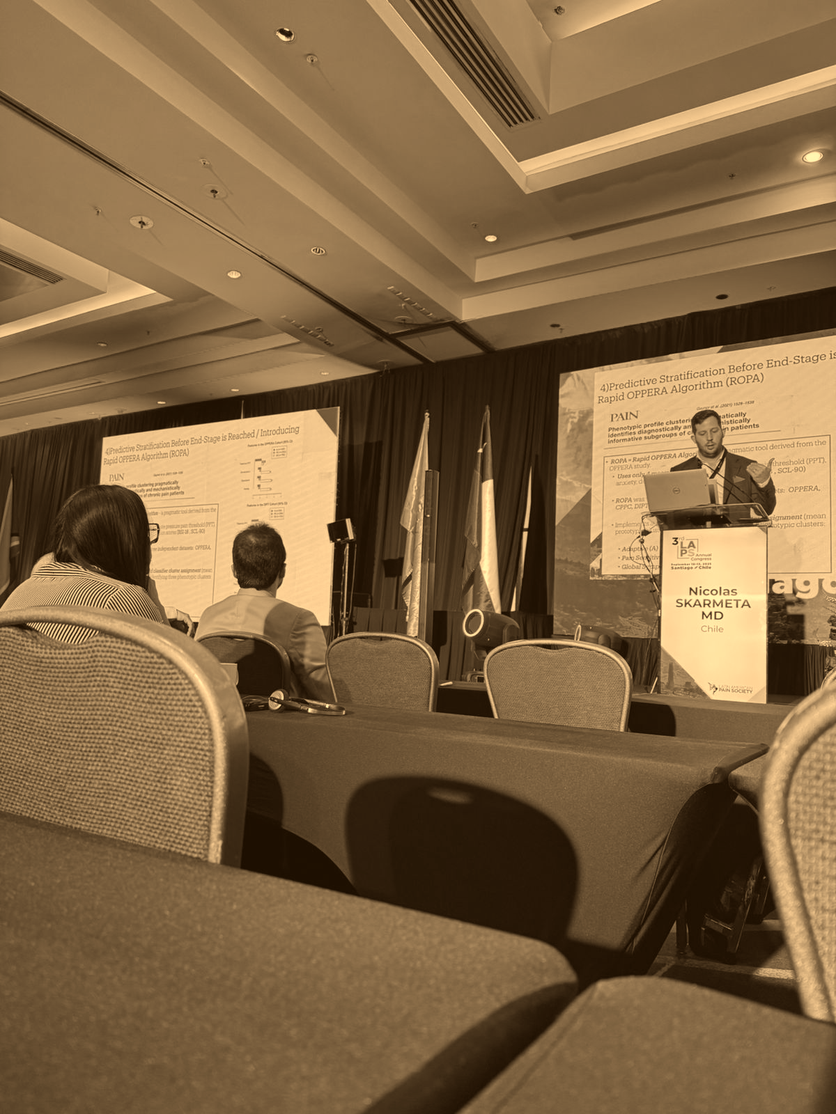 Dr. Skármeta exponiendo en congreso IASP 2024 — Rapid OPPERA Algorithm